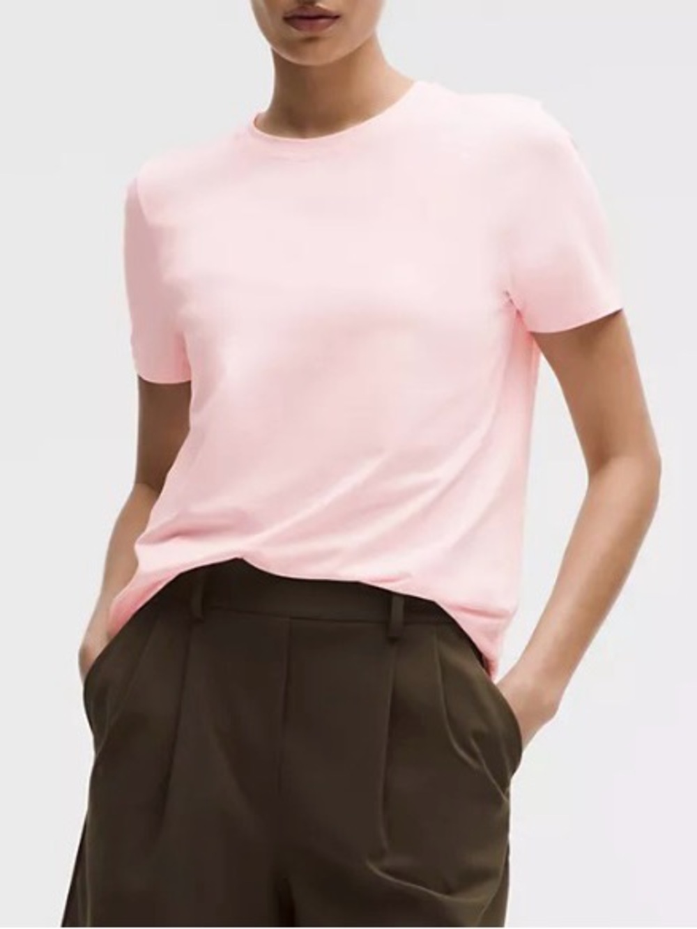 Lululemon Love Crewneck T-Shirt Short-Sleeve Top in Pink Pearl